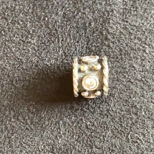 Pandora Charm | Silver and gem